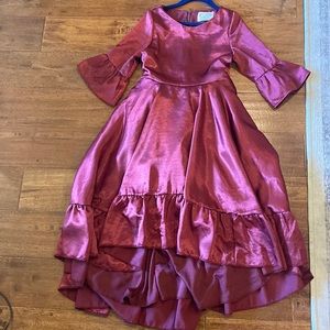 Joyfolie burgundy satiny dress sz 6